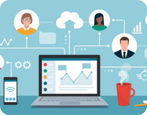 Remote hiring services illustration